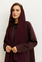Load image into Gallery viewer, Zip 'n' Chic Crepe Abaya (Bordeaux)